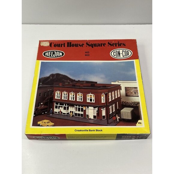 Heljan Con-Cor HO 903 Court House Square series “Crookville Bank Block” - Picture 1 of 15